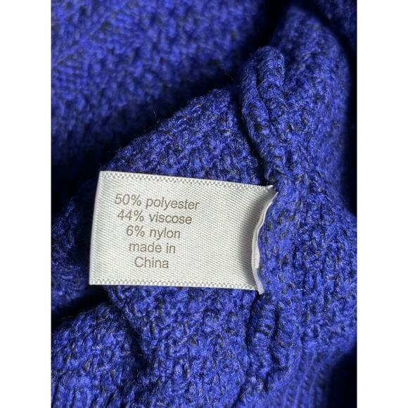 Lane Bryant Cable Knit Sweater Womens Size 14/16 Purple V-Neck Pullover - Picture 5 of 7